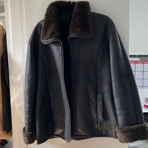 Shearling women’s leather jacket